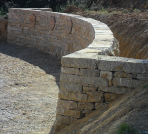 Mur de soutènement, le Mas d'Azil