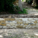 Mur de soutènement, formation d'initiation, Collias, mai 2018